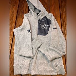 Men’s DALLAS COWBOYS Gray High Neck Nike Hoodie- New